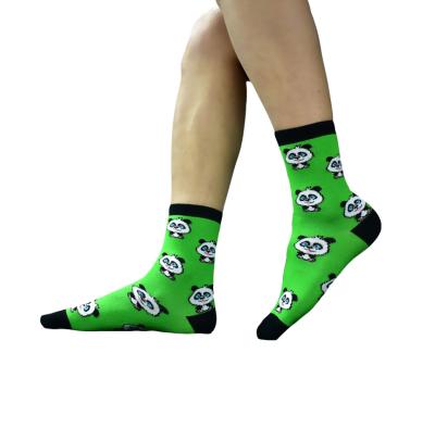 China AGRADECIDO Antibacterial Wholesale In The Running Unisex Cartoon Panda Sock Custom Logo Happy Bumps Stockings for sale