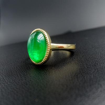 China CLASSIC Vintage Sugar Open Adjustable Finger Ring Emerald Rhinestone Inlay Square Stainless Steel Ring for sale