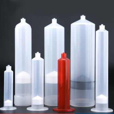 China Building Material Shops Factory Price 55cc US Style Pneumatic Barrel Transparent Syringe Cylinder Dispensing Syringe Barrel for sale