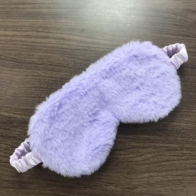 China Anti-wrinkle customized fluffy cute silk eyemask travel sleeping soft eye mask for sale