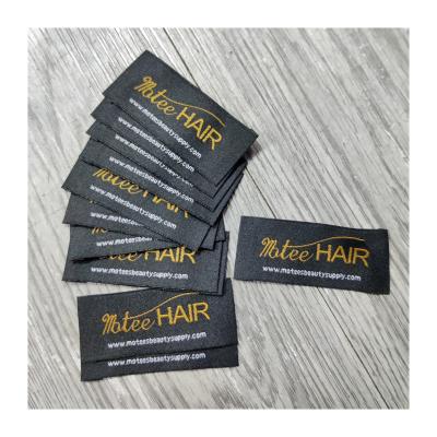 China WHOLESALE custom satin casual labels for hair wigs silk hoods clothing labels wig private label for sale