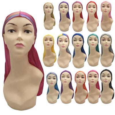 China Satin durags and multifunctional cowls and American hip hop headband hat oversized durag for sale