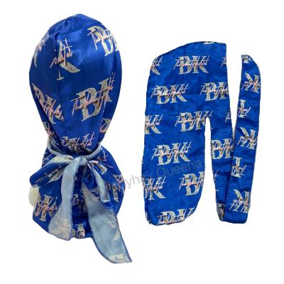 China Factory wholesale casual custom logo satin cowls and silk durags sets for sale