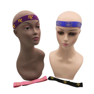 China WHOLESALE European and American style adjustable headbands custom logo lace hair edge killer for wig elastic cast band for sale