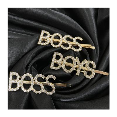 China European and American style word CUSTOM hair pins clip letter zodiac hairpins with name boss hair pins hair accessories girls pins for sale