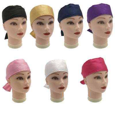 China Other Best Selling Satin Edged Hair Wrap Custom Logo Silk Satin Head Wrap Headbands For Women for sale