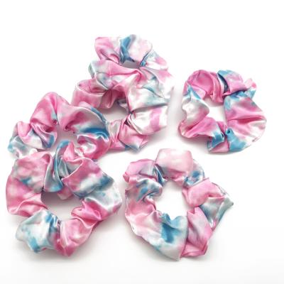 China Silk Clean Colorful Band Silk Tie Hair Accessories Brand Fashion Hair Accessories Satin Hair Ties For Women Girls for sale