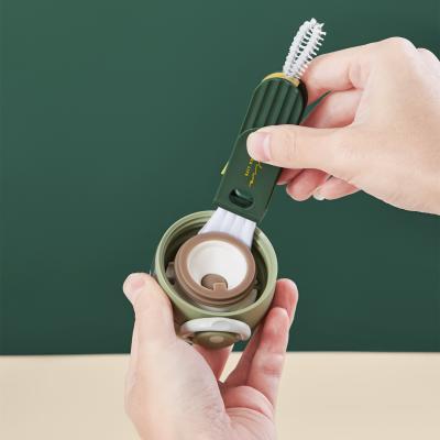 China JIUYUE 3in1 Ring Groove Brush Baby Bottle Rubber Nipple Cleaning Brush Sustainable Cup Lid Rice Brush Cleaner for sale