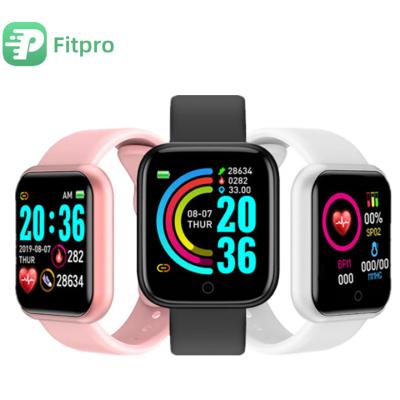 China Smart Fitness Y68 Color Screen Sport Tracker Heart Rate For Children Men Women Running Watch D20S Wrist Watch MP3 Playback Wristband Activity for sale