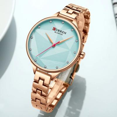 China CURREN 9047 Water Resistant Women Fashion Trend Creative Design Quartz Watches Women's Dress Strap Clock Ladies Wristwatches for sale