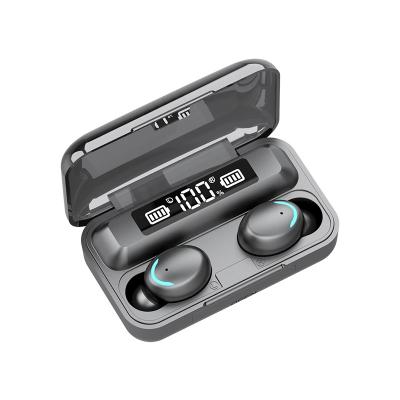 China Perfect Sound Wireless Stereo Earbuds 8D Earbuds Bluetooth Headphones TWS F9 Waterproof Compatible Sports Headsets With Microphone Power Bank for sale