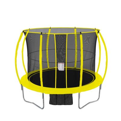 China With Pumpkin Protective Round Trampoline Net 10FT Spring Trampoline Outdoor Sale For Adult&Kids - Yellow for sale