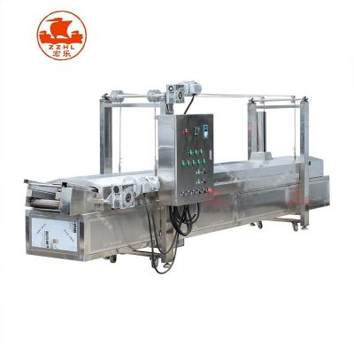 China Industrial Deep Fryer Conveyor Frying Machine French Fries Making Machine Gas for sale