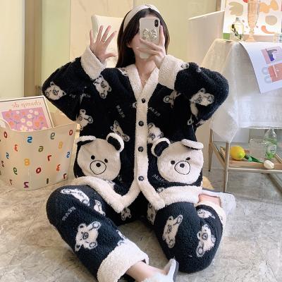 China Winter thermal women's pajamas thickened home warm suit kimono Japanese style casual wholesale price for sale