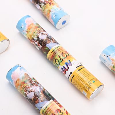 China Twist 38cm Caon De Humo Artculos Para Fiestas Party Confetti Poppers Holi Color Powder for sale