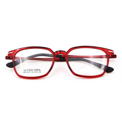 China Fashion S9-8207 2021 Fashion Ultem Optical Eye Sight Prescription Square Glasses Wholesale China Children Kids Monocle Frames for sale