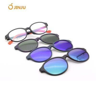 China Fashion Sunglasses 202 Ultem Memory Eyewear Sunglass Clip On Oriental Kids UV Protection Sunglasses for sale