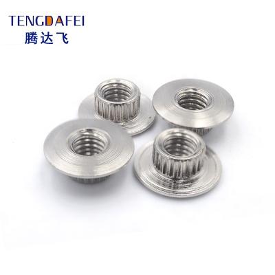 China Custom Machining Heavy Industry CNC M4 Precision Fasteners Carbon Steel Threaded Insert Nut Straight Knurled Injection Nut for sale