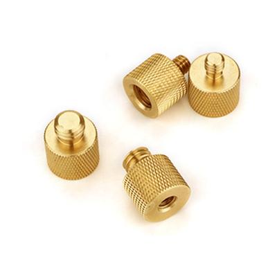 China 3/8 to 1/4 Universal Brass Screw PTZ Camera Adapter Tripod Screw Gold Adapter Screws Conversion Screws Accessory for sale