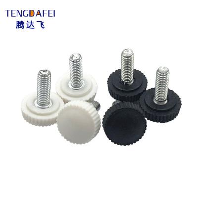 China Plastic Metric Head Size M6 M8 M10 Hand Clamp Handle Clamping Stainless Steel Round Knurled Head Plastic Knob for sale