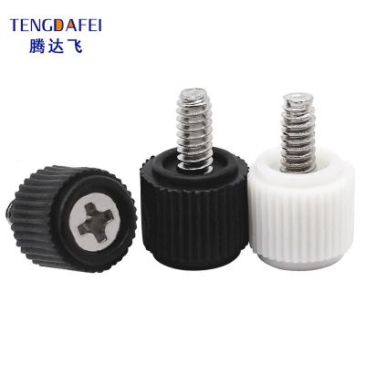 China TENGDAFEI Flat Supply Phillips Straight Knurling Plastic Head Small Size Thumb Screw For Cabinet for sale