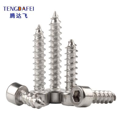 China M2 M2.6 M3 M3.5 M4 HEX Stainless Steel Screws Furniture Self Tapping Hex Hex Wood Cap Head Socket Screws for sale