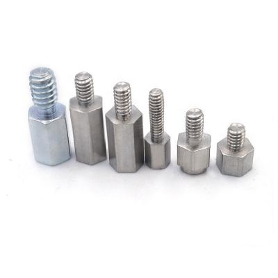 China OEMstainless Isolation Hexagonal Steel Hex Terminal Male Column Male And Female Single Pass Spacer Studs And Female Screws for sale