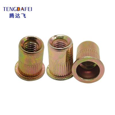 China Threaded heavy industry pressure inserts flat head rivet nut m3 steel m10 m8 closed rivet nuts for sale