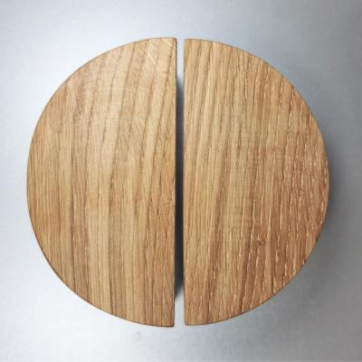 China Contemporary Solid Wood Half Round Handle For Wardrobe Door for sale