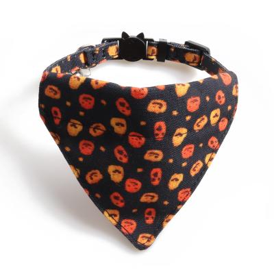 China New Design Fashion Halloween Pumpkin Bow Link Cat DETACHED Collars for sale