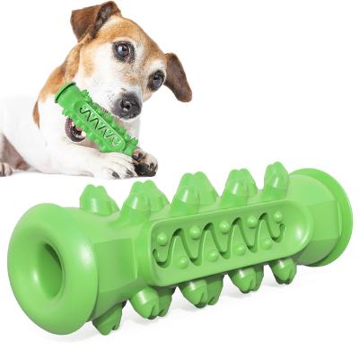 China Amazon Best Selling TPR Viable Teeth Cleaning Jagged Molar Stem Dog Toothbrush Chew Game Bite Dog Toy for sale