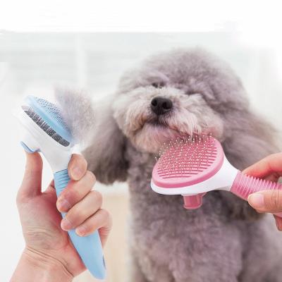 China High Quality Viable Automatic Hair Removal Brush Pet Grooming Comb Telescopic Needle Comb For Cat for sale