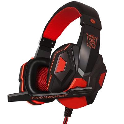 China Hot Selling Head-Mounted Professional Gaming Headphones Stereo Subwoofer Surround Colorful Light Up Glowing Headphones PC PS4 One for sale