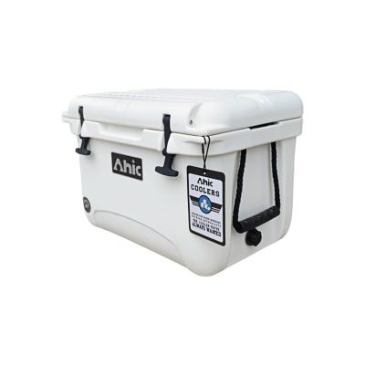 China Waterproof 25QT customized polyethylene ice box coolers rotomold ice chest for camping for sale