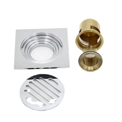 China Modern Multifunctional Bathroom Gold Floor Drain Deep Water Deodorizer Floor Drain Waste Trap for sale