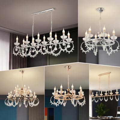 China Modern Super Bright Dining Room Villa Bedroom Living Room Luxury Iron E14 Chandelier Light for sale