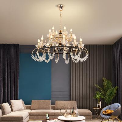 China Modern New Design Living Room Villa Hotel Lobby Crystal Ball Pendant Decoration Luxury Led Chandelier for sale