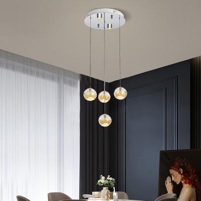 China Nordic Modern Led Pendant Light K9 Crystal Aluminum Lamp Shade Living Room Bar Hotel High Quality Modern for sale