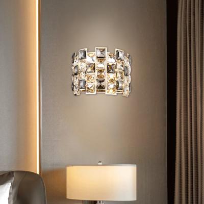 China Good Quality Modern Living Room Hotel Villa Crystal Decoration High Light Luxury Style Led Wall Lamp for sale