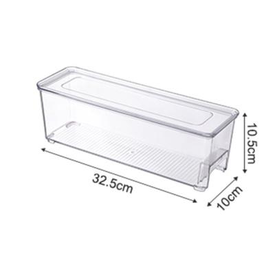 China New Square TY-0680 Plastic Viable Popular Clear Containers Storage Box Plastic Transparent Refrigerator Storage With Handle for sale