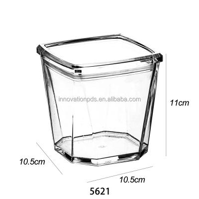 China Multigrain Acrylic Stackable Stackable Jar Storage Multi-capacity Food Storage Container Kitchen Transparent Sealed Boxes for sale