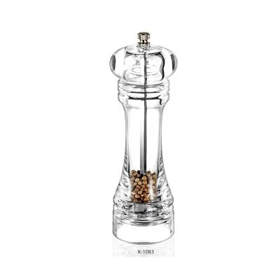 China K-1083 2021 hot sale acrylic diminutive transparent grinding tool seasoning pepper mill viable for sale