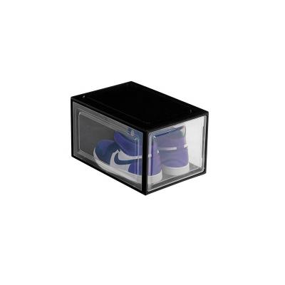 China HC0004 Hot Seller Viable All Over The Web Acrylic Absorbable Overlay Rectangular Plastic Shoe Box for sale