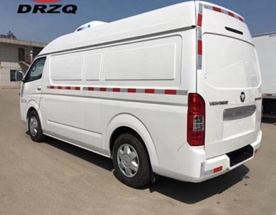 China FOTON fronze 4wheel White food refrigerated delivery trucks refrigerator van for sale