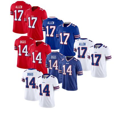 China Breathable Men's Buffalo America Football Jerseys 17# Josh Allen 14# Stefon Diggs Embroidery Stitched America Football Jerseys for sale