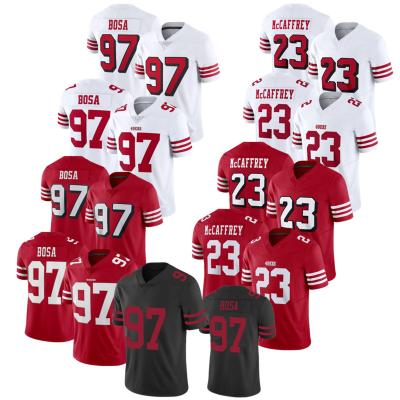 China Breathable Men San Francisco 23# Christian McCaffrey 97# Nick Bosa Excellent Embroidery Stitched USA Football Sport Fashion Game Top Jersey for sale