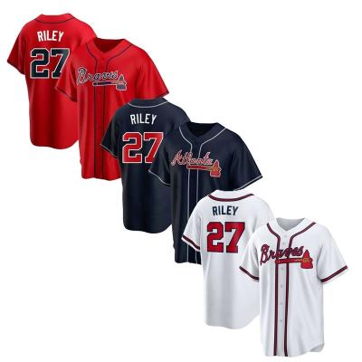 China Breathable Wholesale Atlanta Baseball 2023 City Connect Jerseys 27 Riley High Quality Embroidery Stitched-Three colors available for sale