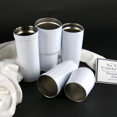 China 12oz 20oz 30oz 550ml 710ml Double Wall PORTABLE Sublimation Stainless Steel Thermos White Thermal Mugs for sale