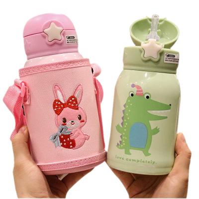 China 316 Stainless Steel Sippy Cup Double Lid Cartoon Kids Kettle PORTABLE Creative Thermos Mug for Kindergarten Boys and Girls for sale