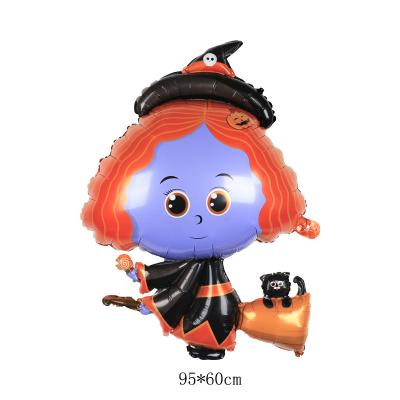 China Advertising Toy Broom Witch and Ghost Messenger Movie Foil Balloon for Halloween Party for sale